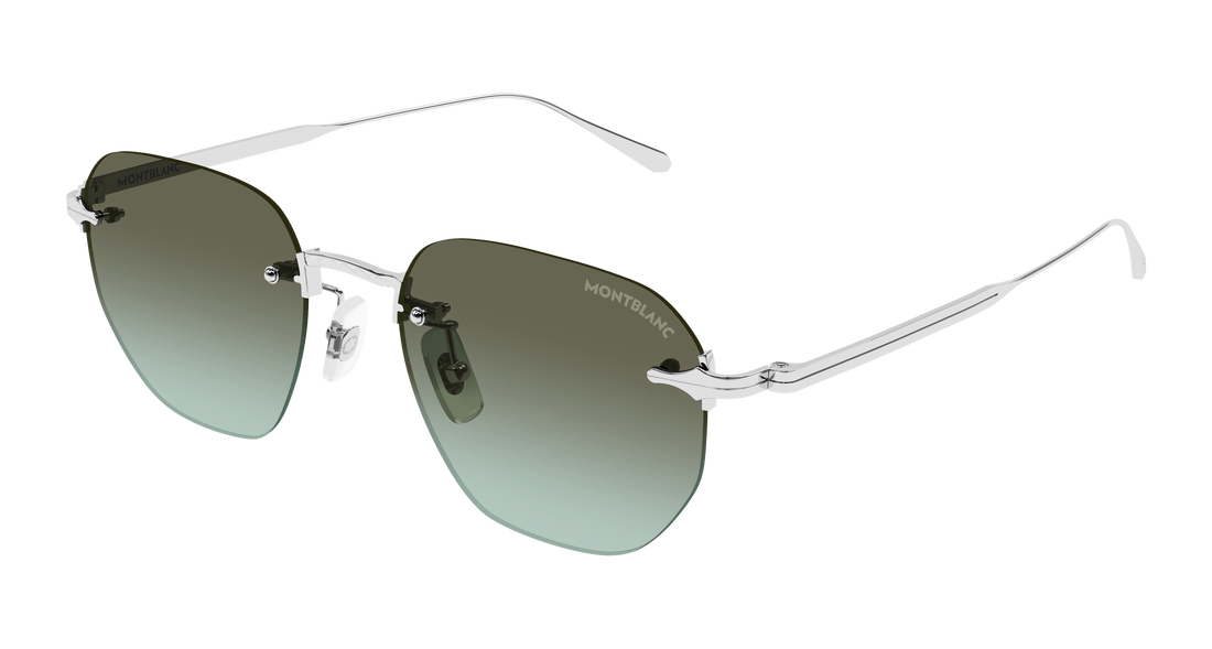 Sonnenbrillen montblanc mb0405s 007 plateado round/oval/panthos masculino größe 51mm - Hauptansicht