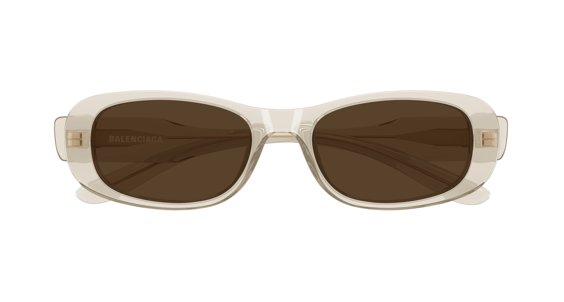 Lunettes de soleil balenciaga bb0511sk 004 beige rectangular / squared unisex taille 55mm - Vue détaillée