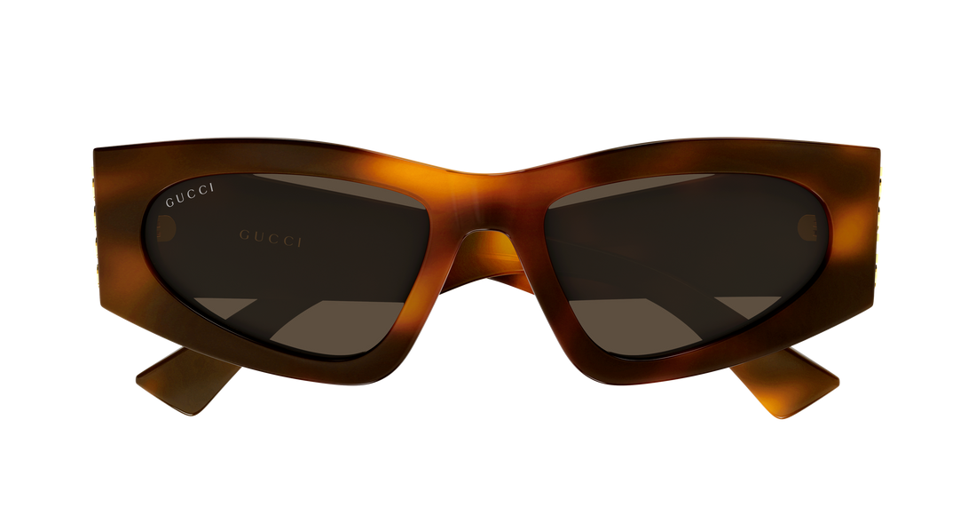 Occhiali da sole gucci gg2040s 002 havana cat eye femenino taglia 54mm - Vista dettagliata