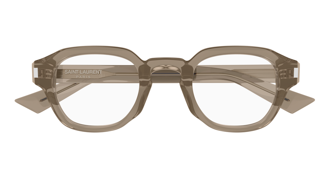 Lunettes de vue saint laurent sl 946 opt 005 marron round/oval/panthos masculino taille 47mm - Vue détaillée