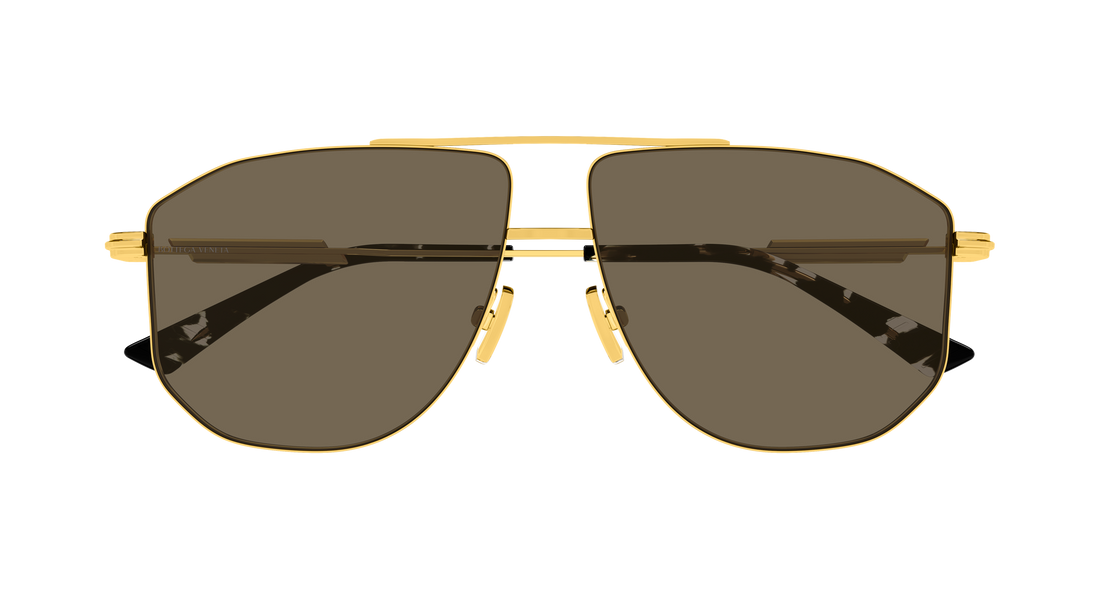 Lunettes de soleil bottega veneta bv1509s 003 dorado pilot/navigator unisex taille 59mm - Vue détaillée