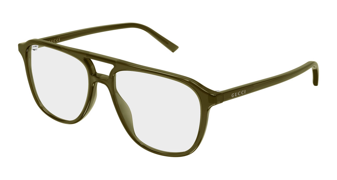Brillen gucci gg2237o 004 verde pilot/navigator masculino größe 54mm - Hauptansicht