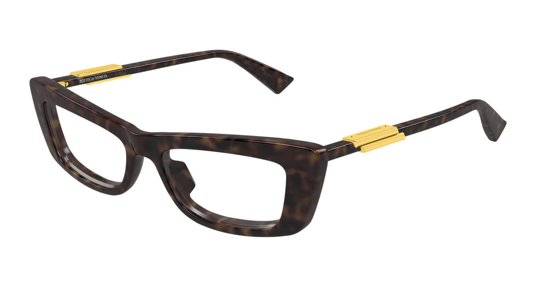 Prescription glasses bottega veneta bv1449o 007 havana rectangular / squared femenino size 55mm - Main view