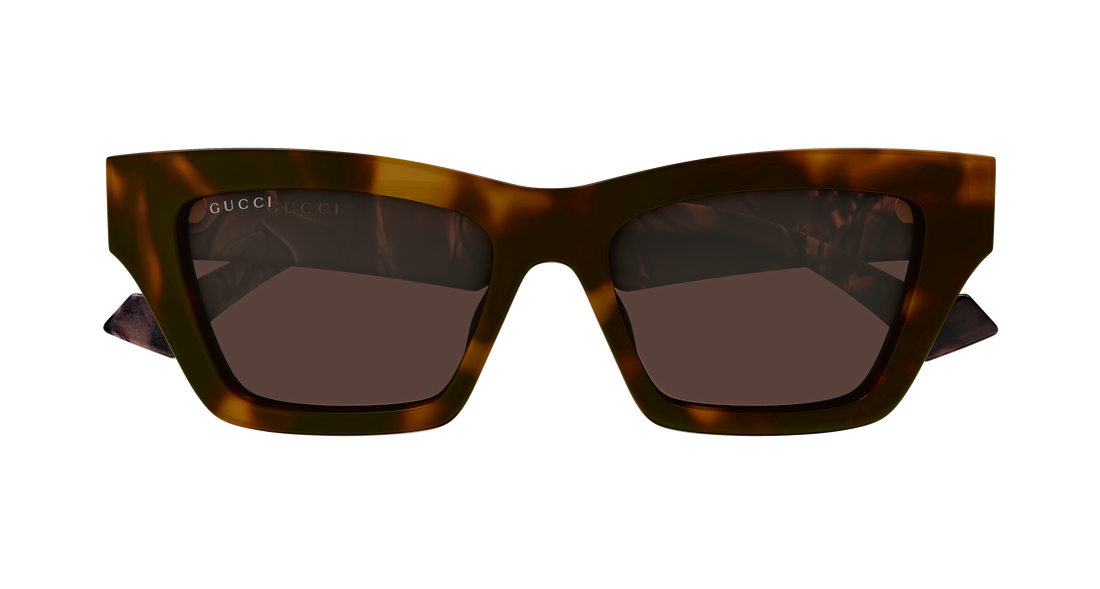 Lunettes de soleil gucci gg1753s 009 havana cat eye femenino taille 53mm - Vue détaillée
