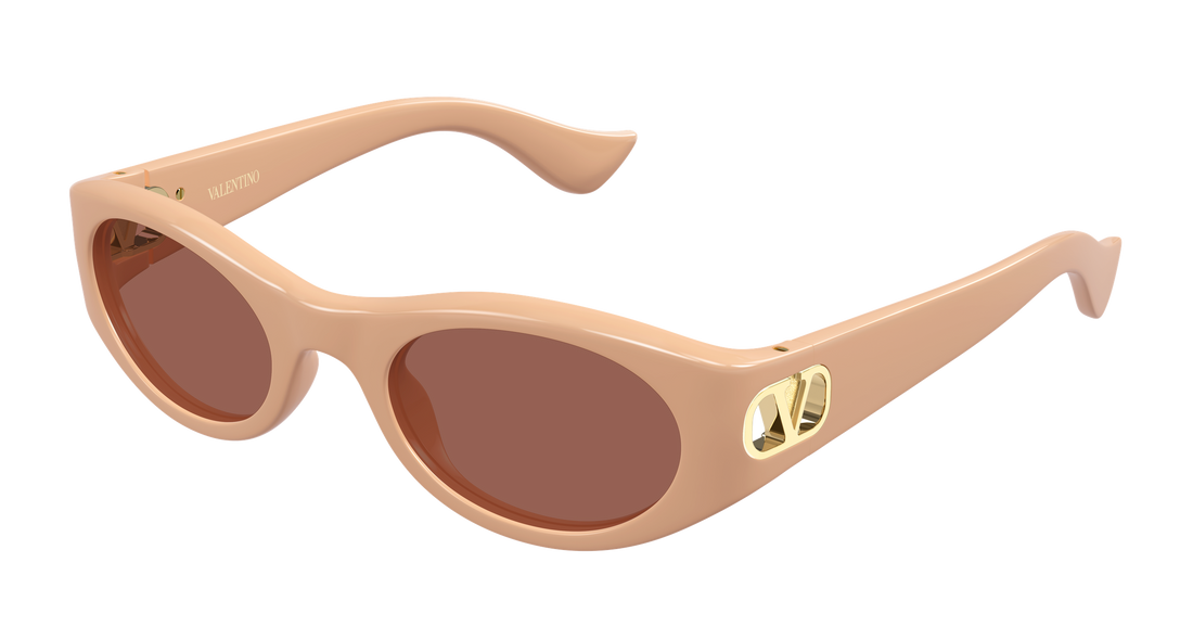 Lunettes de soleil valentino vg0015s 005 beige round/oval/panthos femenino taille 52mm - Vue principale