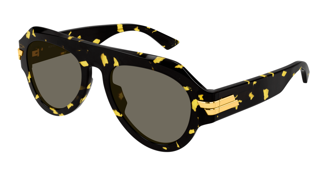 Lunettes de soleil bottega veneta bv1488s 002 havana pilot/navigator unisex taille 53mm - Vue principale