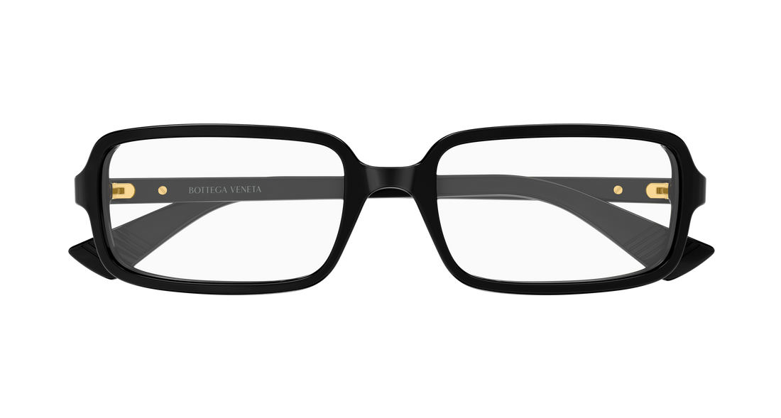 Lunettes de vue bottega veneta bv1500o 005 negro rectangular / squared unisex taille 54mm - Vue détaillée