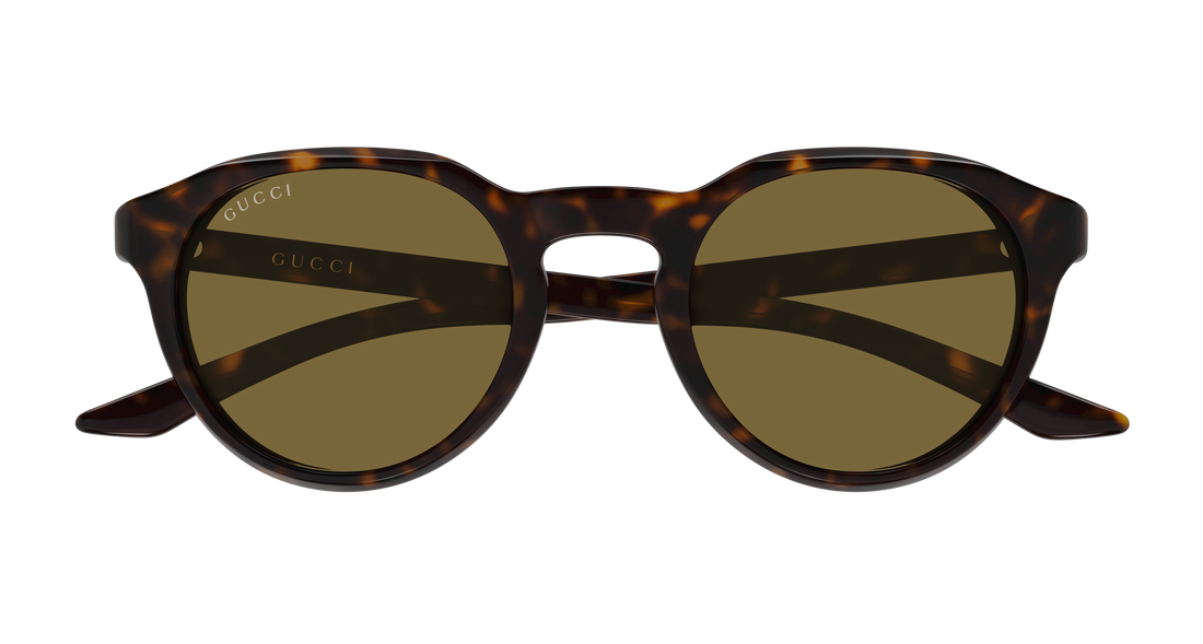 Occhiali da sole gucci gg2079s 002 havana round/oval/panthos masculino taglia 48mm - Vista dettagliata