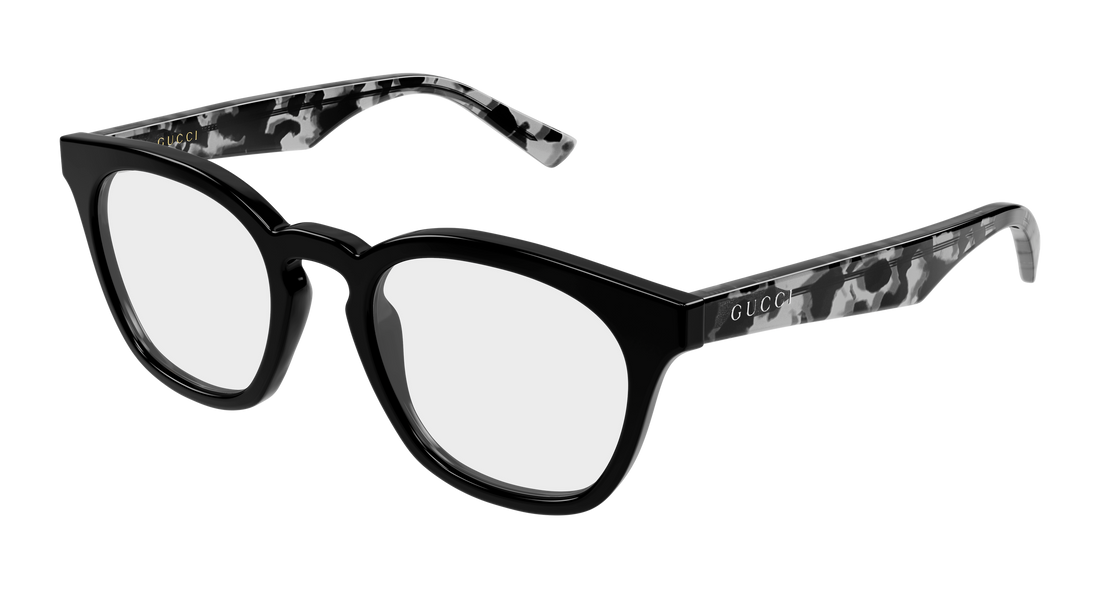 Lunettes de vue gucci gg2185o 008 negro round/oval/panthos masculino taille 52mm - Vue principale