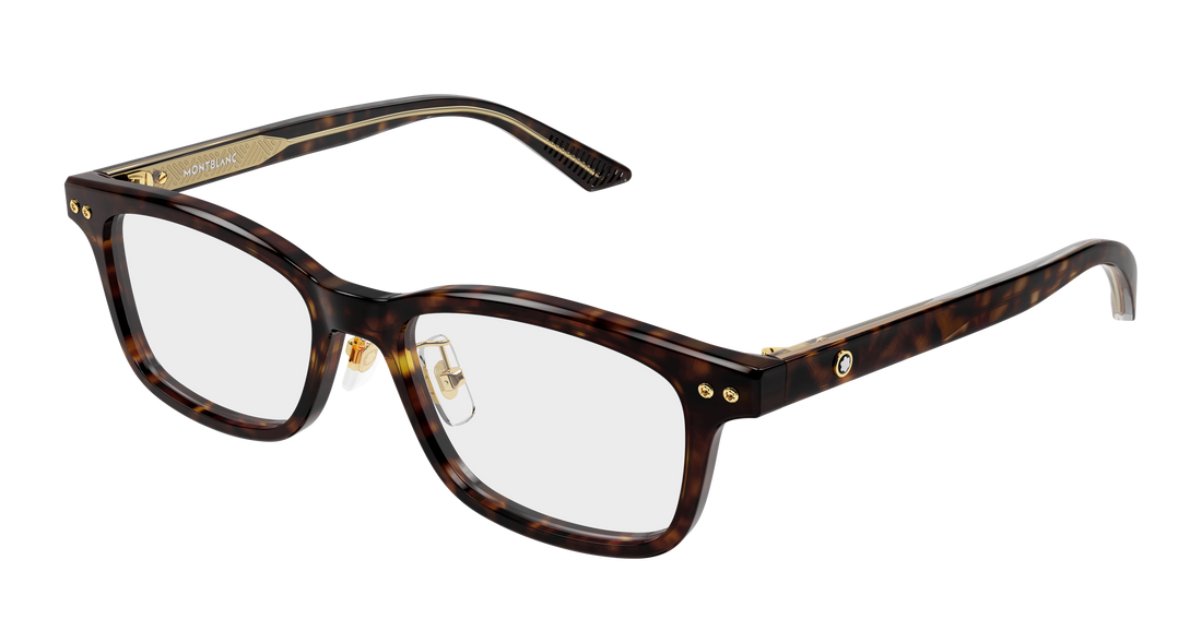 Brillen montblanc mb0533oj 003 havana rectangular / squared masculino größe 53mm - Hauptansicht