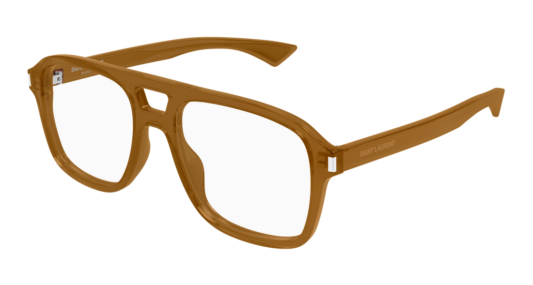 Brillen saint laurent sl 881 opt 005 marron masculino größe 55mm - Hauptansicht