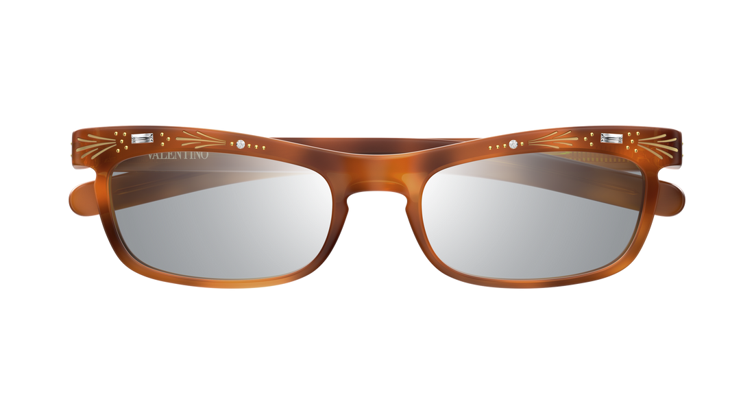 Sonnenbrillen valentino vg0044s 006 havana rectangular / squared unisex größe 52mm - Detailansicht