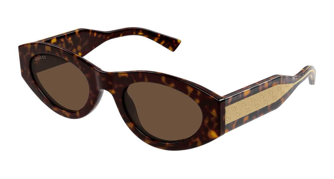 Sunglasses gucci gg2065s 002 havana round/oval/panthos femenino size 52mm - Main view