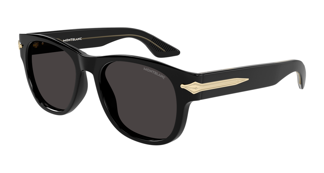 Lunettes de soleil montblanc mb0478s 001 negro rectangular / squared masculino taille 54mm - Vue principale