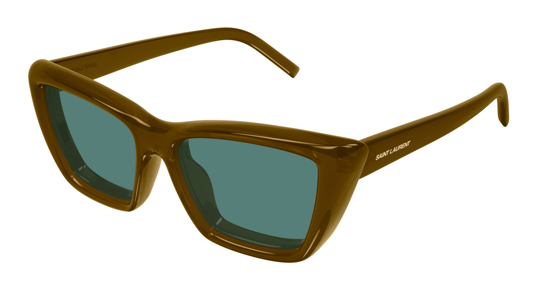 Lunettes de soleil saint laurent sl 276 mica plump 003 marron cat eye femenino taille 55mm - Vue principale