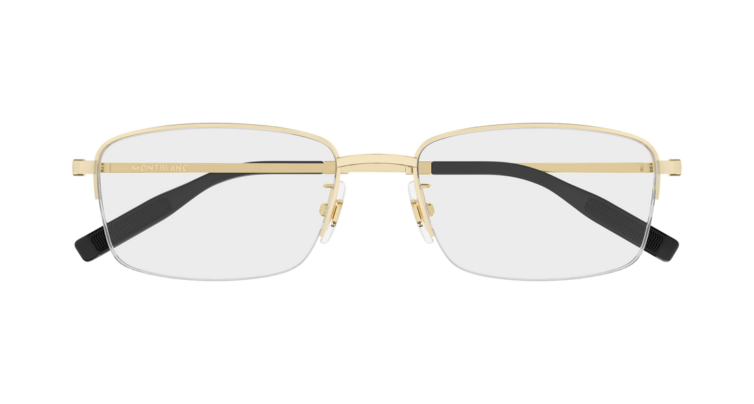 Lunettes de vue montblanc mb0529oa 005 dorado rectangular / squared masculino taille 56mm - Vue détaillée