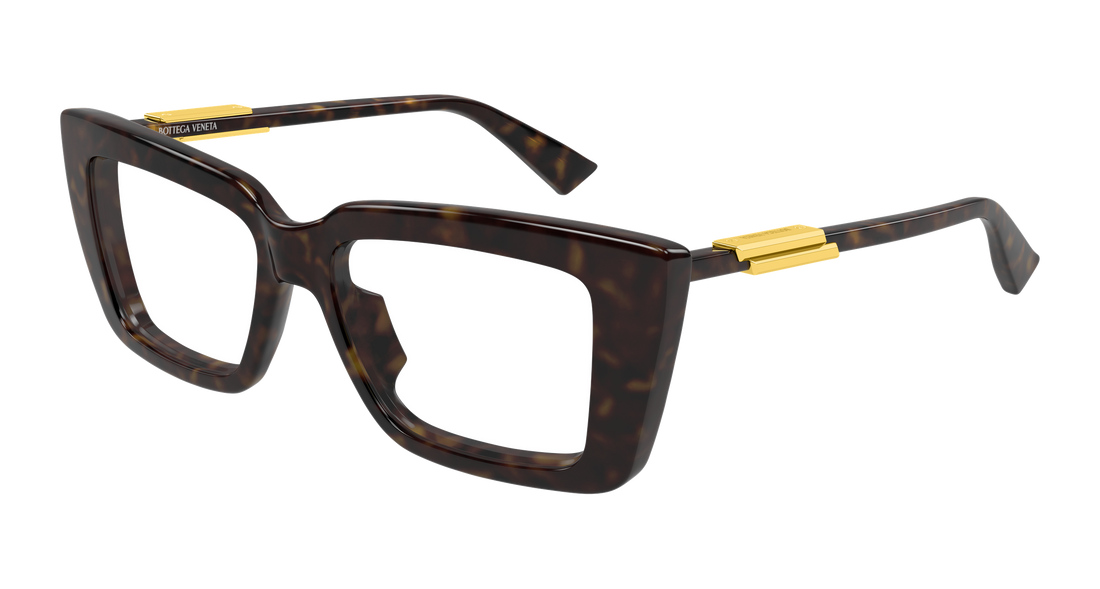 Prescription glasses bottega veneta bv1448o 002 havana rectangular / squared femenino size 53mm - Main view