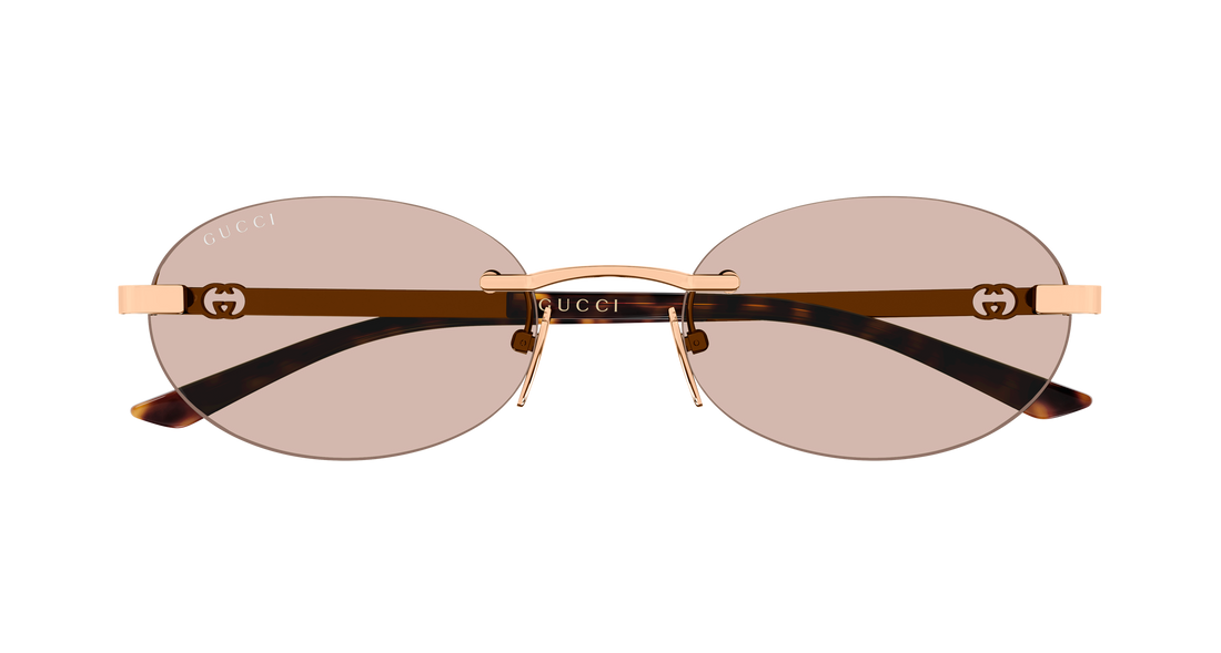 Sonnenbrillen gucci gg2214s 005 dorado round/oval/panthos femenino größe 55mm - Detailansicht