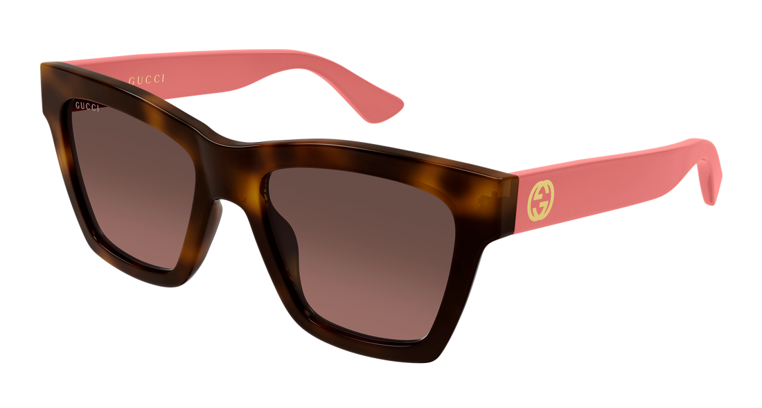 Lunettes de soleil gucci gg1714s 012 havana cat eye femenino taille 54mm - Vue principale