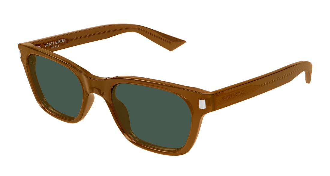 Sunglasses saint laurent sl 874 005 marron rectangular / squared unisex size 52mm - Main view