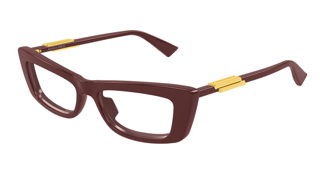 Prescription glasses bottega veneta bv1449o 009 burdeos rectangular / squared femenino size 55mm - Main view