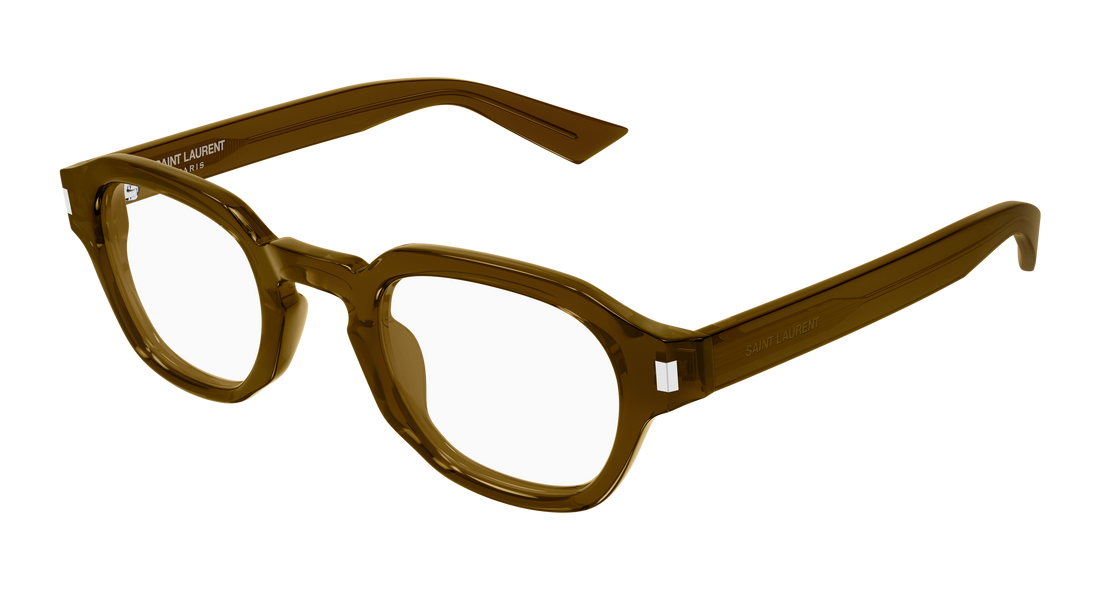 Lunettes de vue saint laurent sl 946 opt 003 marron round/oval/panthos masculino taille 47mm - Vue principale