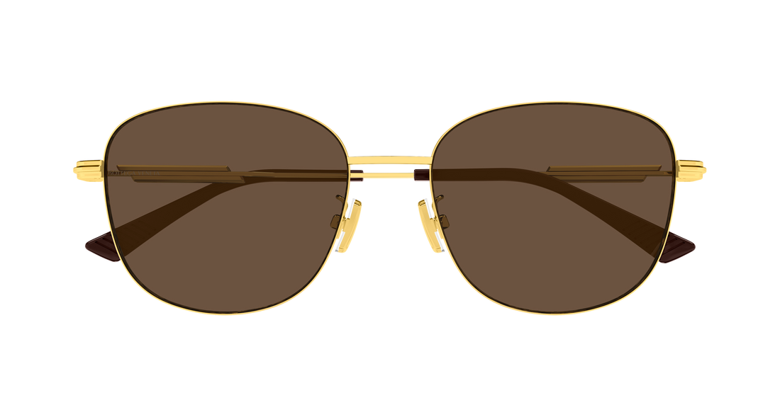 Lunettes de soleil bottega veneta bv1517sa 002 dorado round/oval/panthos femenino taille 56mm - Vue détaillée