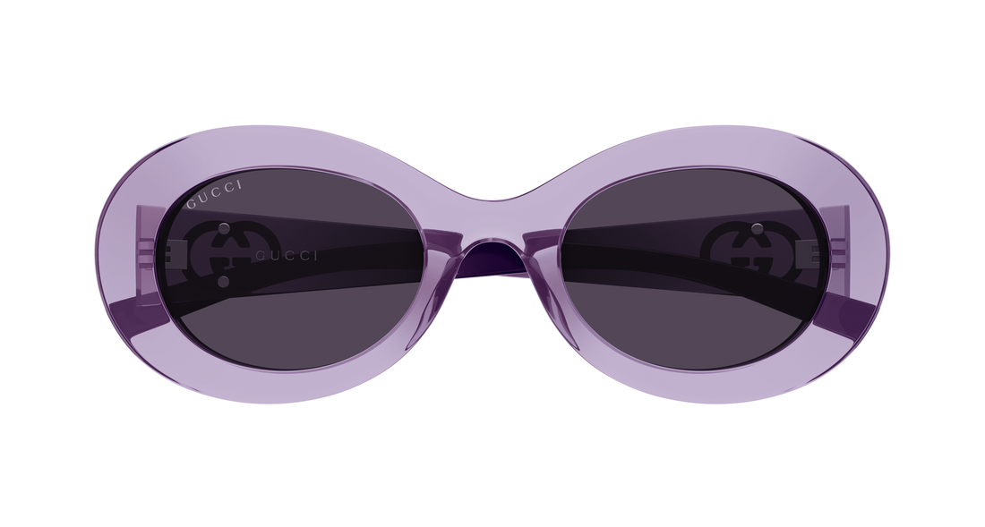 Sonnenbrillen gucci gg2026s 003 violeta round/oval/panthos femenino größe 51mm - Detailansicht