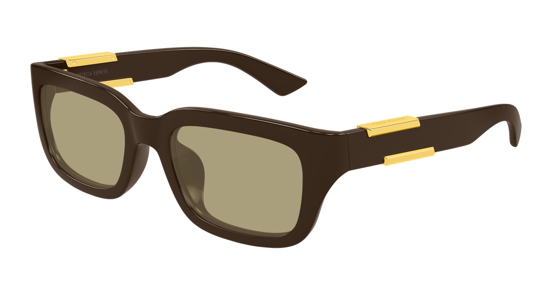 Sunglasses bottega veneta bv1453sa 004 marron rectangular / squared unisex size 54mm - Main view