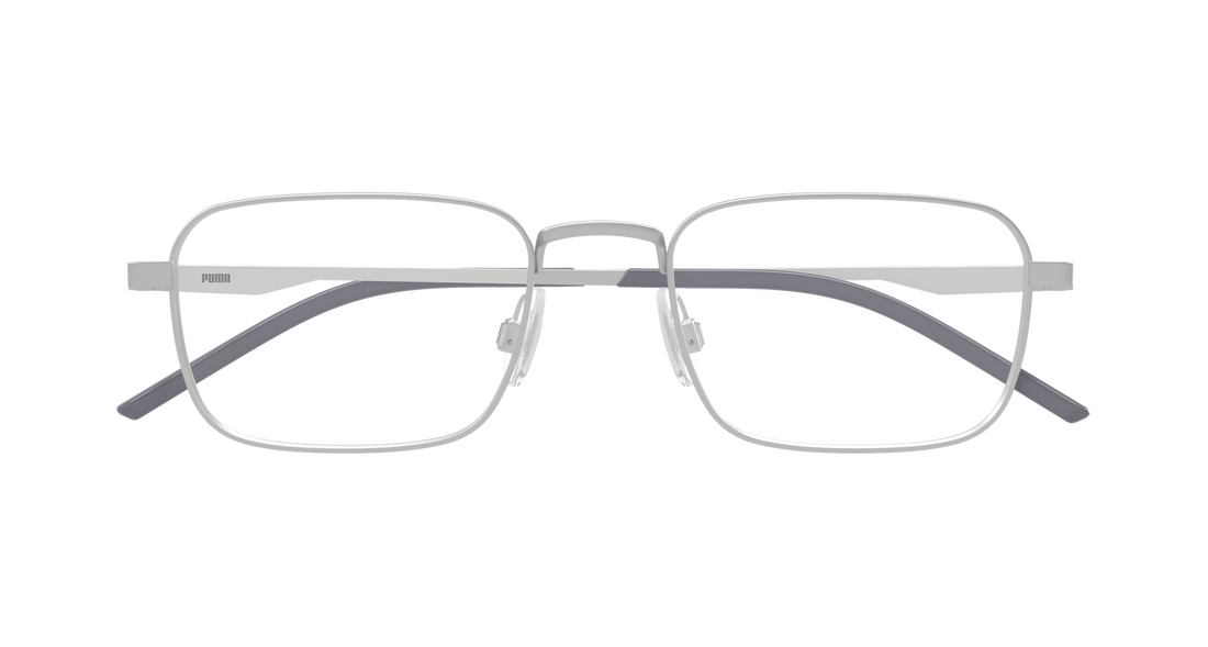 Occhiali da vista puma pu0534o 006 plateado rectangular / squared masculino taglia 56mm - Vista dettagliata