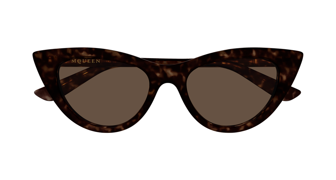 Sonnenbrillen alexander mcqueen am0577s 002 havana cat eye femenino größe 53mm - Detailansicht