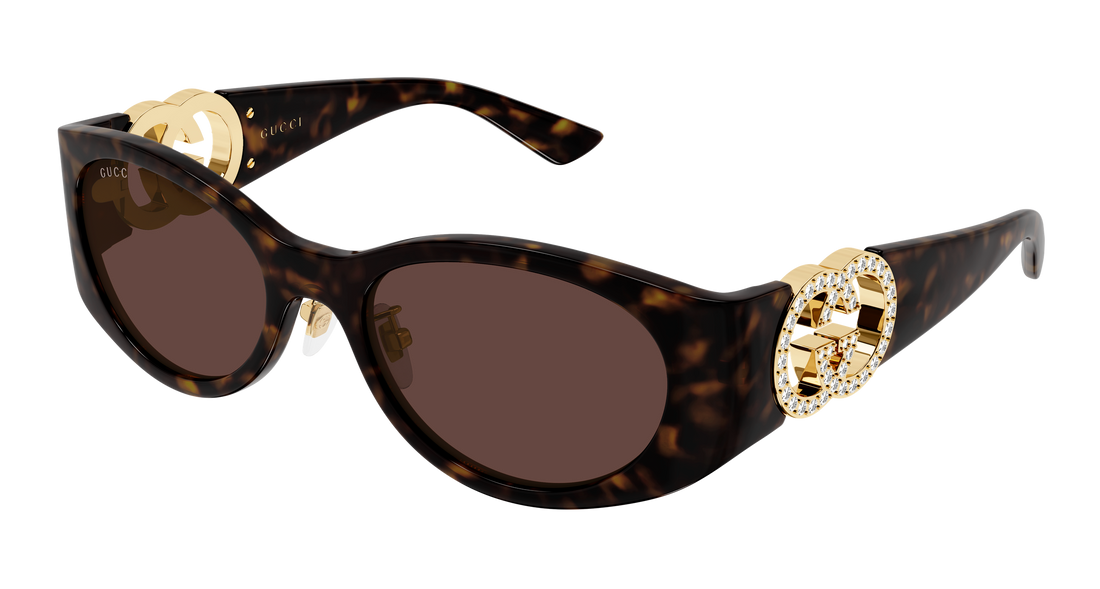 Sonnenbrillen gucci gg2123sa 004 havana round/oval/panthos femenino größe 55mm - Hauptansicht