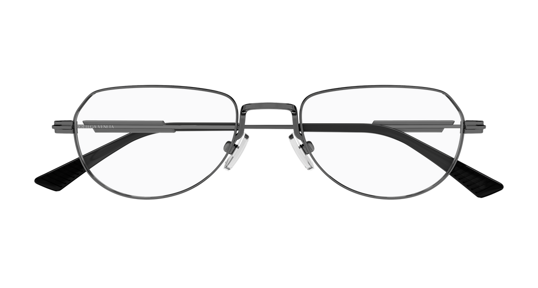 Lunettes de vue bottega veneta bv1510o 001 plateado round/oval/panthos unisex taille 52mm - Vue détaillée