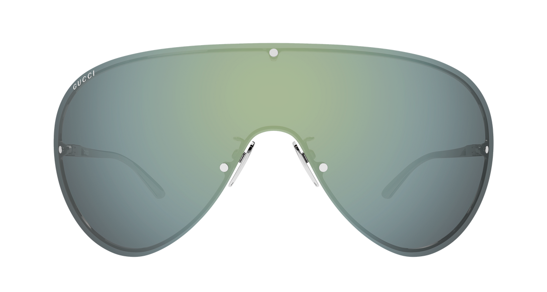 Lunettes de soleil gucci gg2271s 005 plateado shield femenino taille 99mm - Vue détaillée
