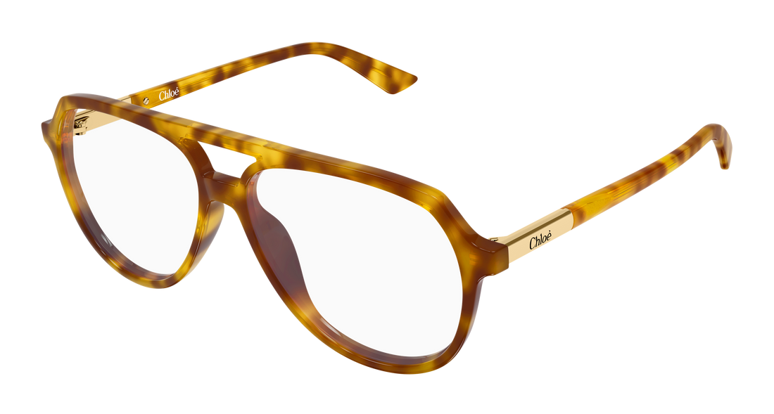 Prescription glasses chloé ch0366o 003 havana pilot/navigator femenino size 57mm - Main view