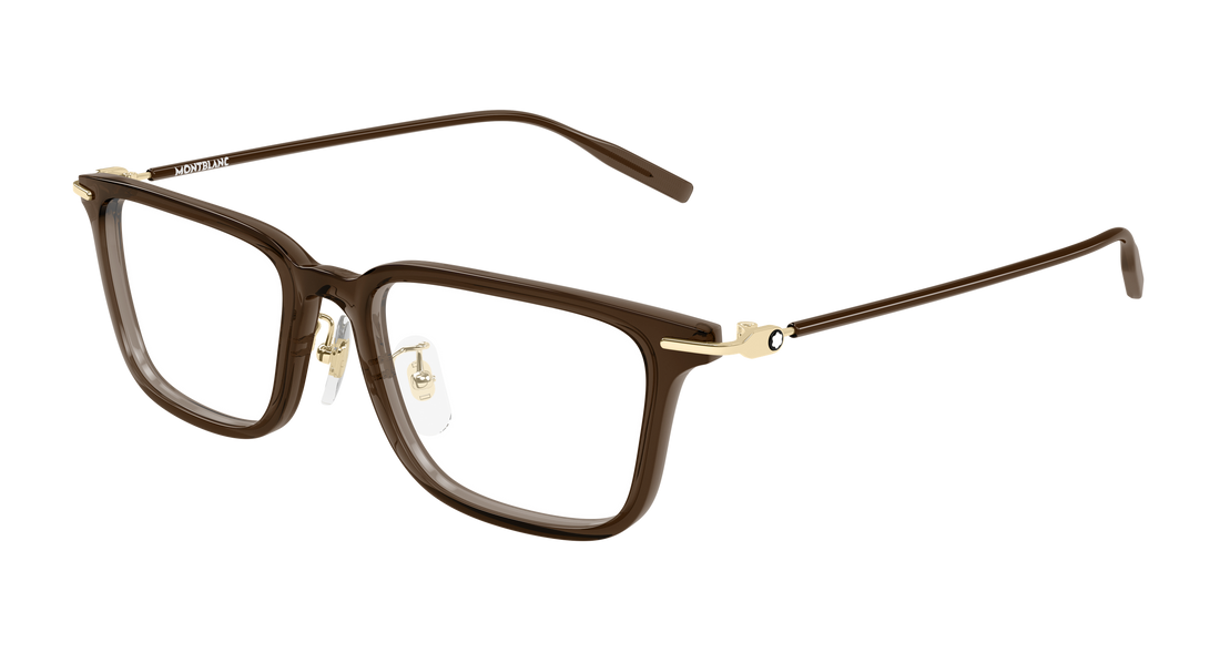 Occhiali da vista montblanc mb0489oa 007 marron rectangular / squared masculino taglia 52mm - Vista principale