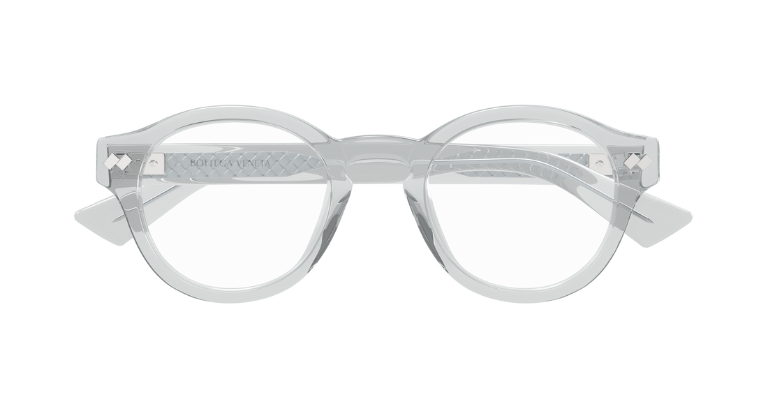 Prescription glasses bottega veneta bv1444oa 003 gris round/oval/panthos unisex size 49mm - Detailed view