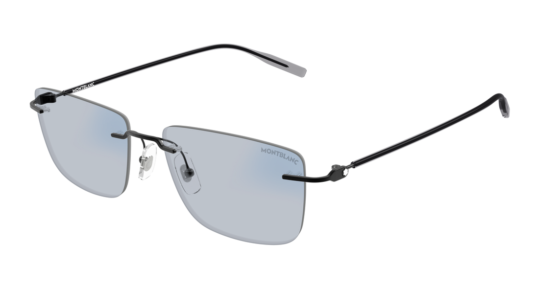 Lunettes de soleil montblanc mb0429s 006 negro rectangular / squared masculino taille 56mm - Vue détaillée
