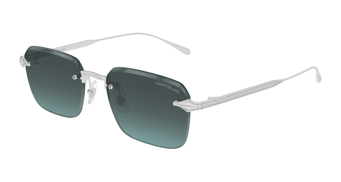 Sunglasses montblanc mb0456s 002 plateado rectangular / squared masculino size 54mm - Main view