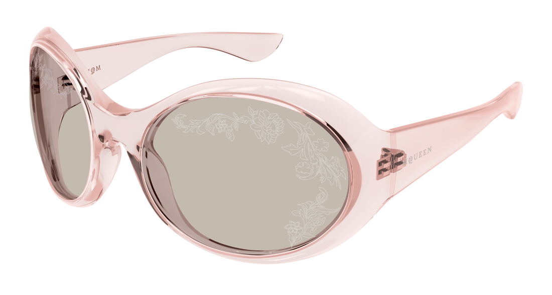 Lunettes de soleil alexander mcqueen am0592s 007 rosa round/oval/panthos unisex taille 65mm - Vue principale