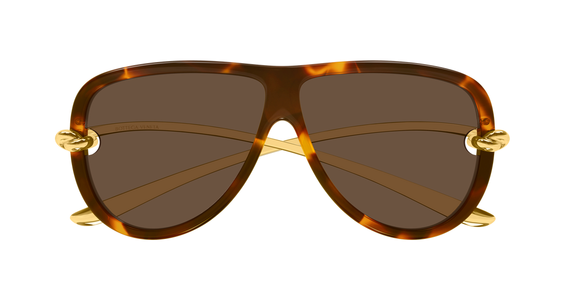 Lunettes de soleil bottega veneta bv1513s 002 havana pilot/navigator unisex taille 61mm - Vue détaillée