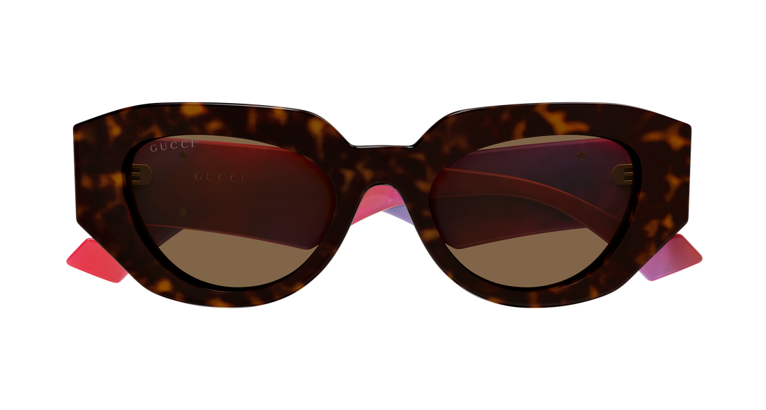 Occhiali da sole gucci gg1421s 011 havana geometrical/directional femenino taglia 51mm - Vista dettagliata