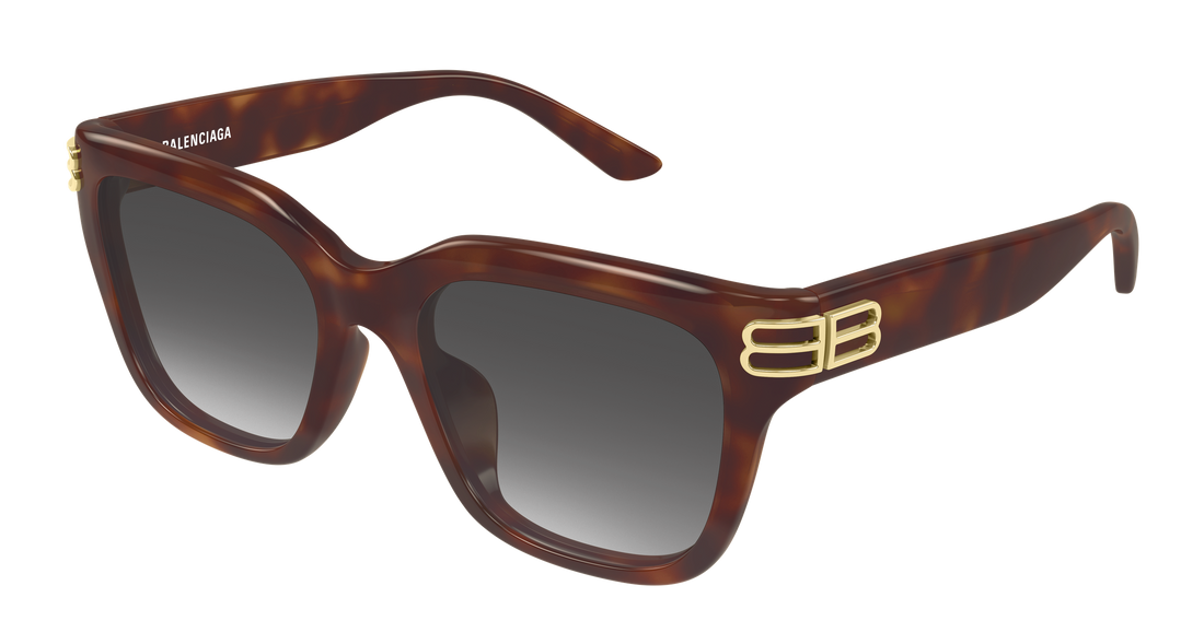 Lunettes de soleil balenciaga bb0433sk 009 havana rectangular / squared femenino taille 56mm - Vue principale