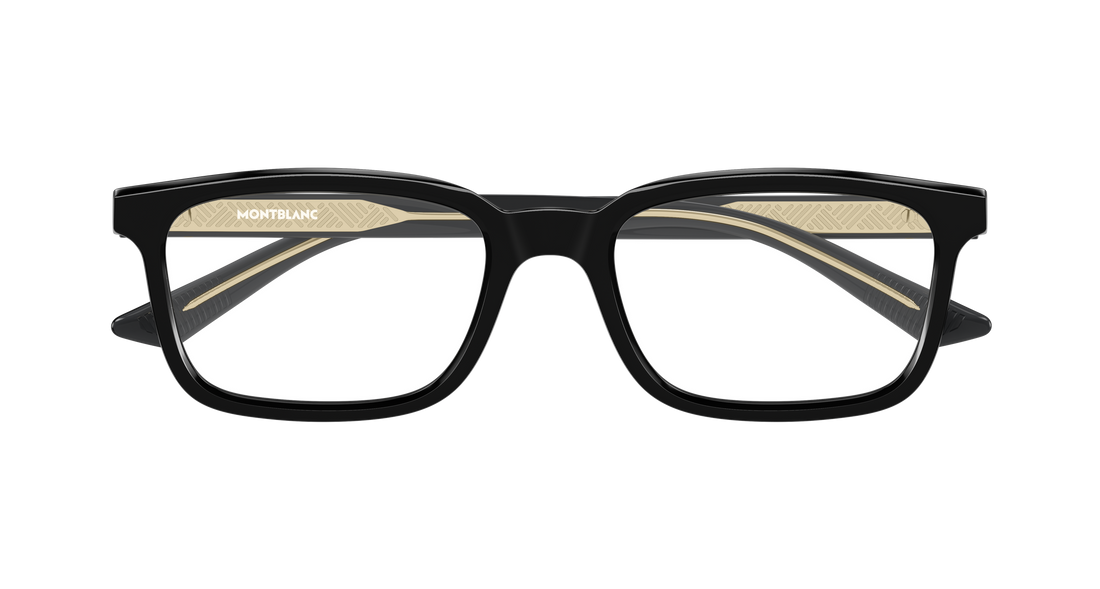 Occhiali da vista montblanc mb0458ol 001 negro rectangular / squared masculino taglia 55mm - Vista dettagliata