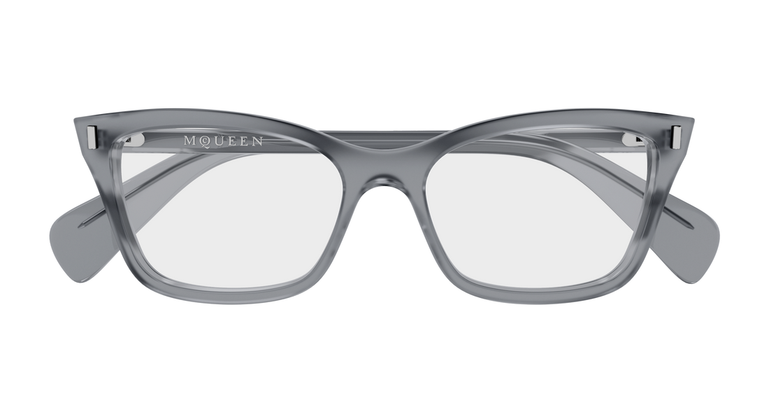 Brillen alexander mcqueen am0584o 007 gris cat eye femenino größe 54mm - Detailansicht