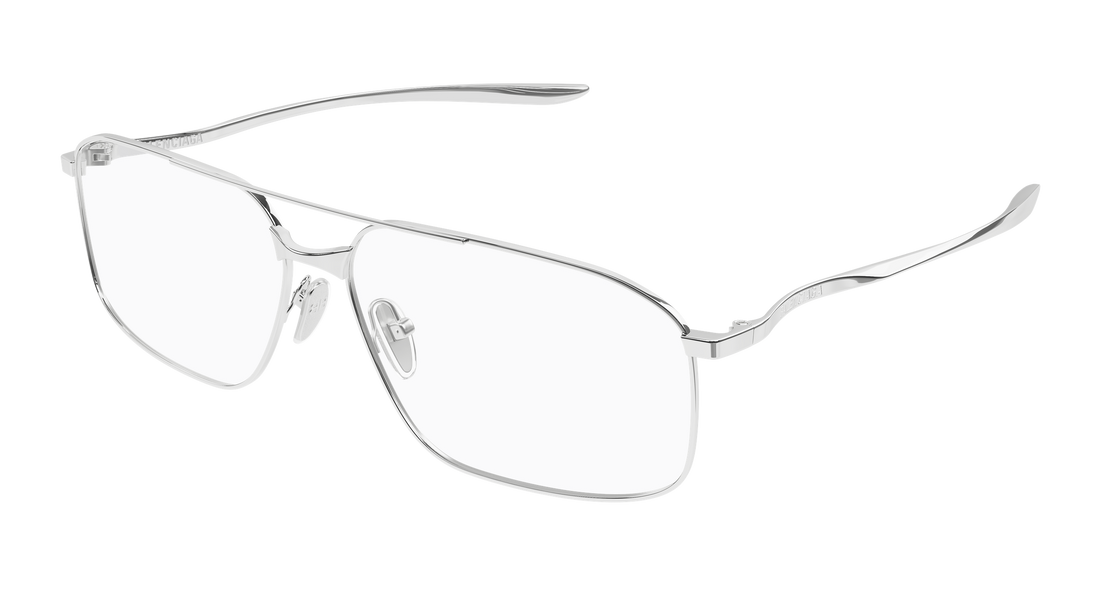 Prescription glasses balenciaga bb0495o 001 plateado pilot/navigator masculino size 61mm - Main view