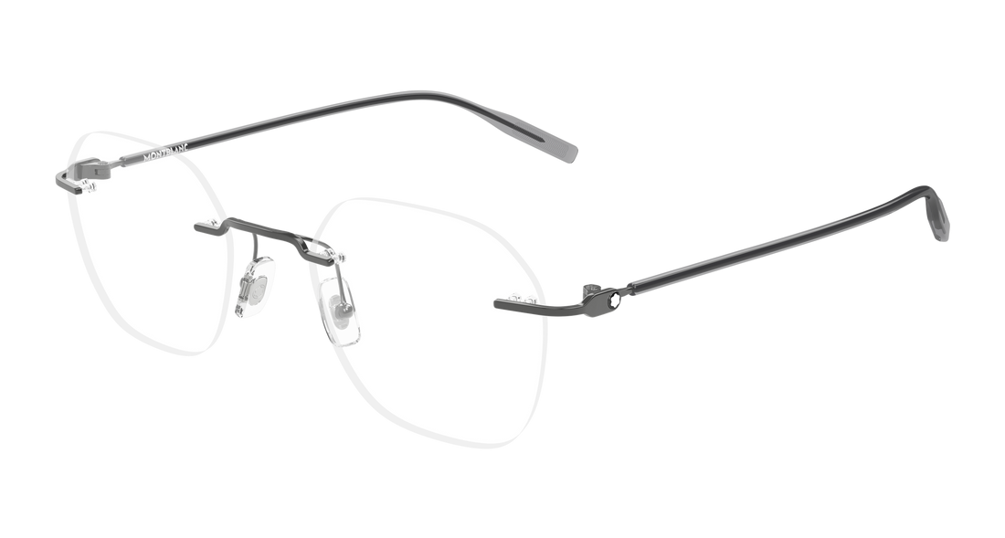 Occhiali da vista montblanc mb0471o 001 plateado round/oval/panthos masculino taglia 50mm - Vista principale