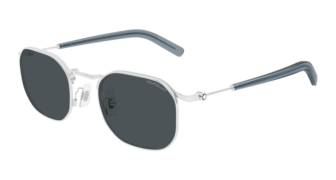 Sunglasses montblanc mb0459s 002 plateado geometrical/directional masculino size 50mm - Main view