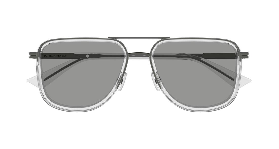 Sunglasses bottega veneta bv1463s 004 plateado pilot/navigator masculino size 56mm - Detailed view