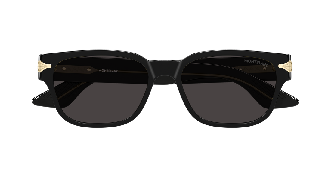 Lunettes de soleil montblanc mb0479s 001 negro rectangular / squared masculino taille 55mm - Vue détaillée